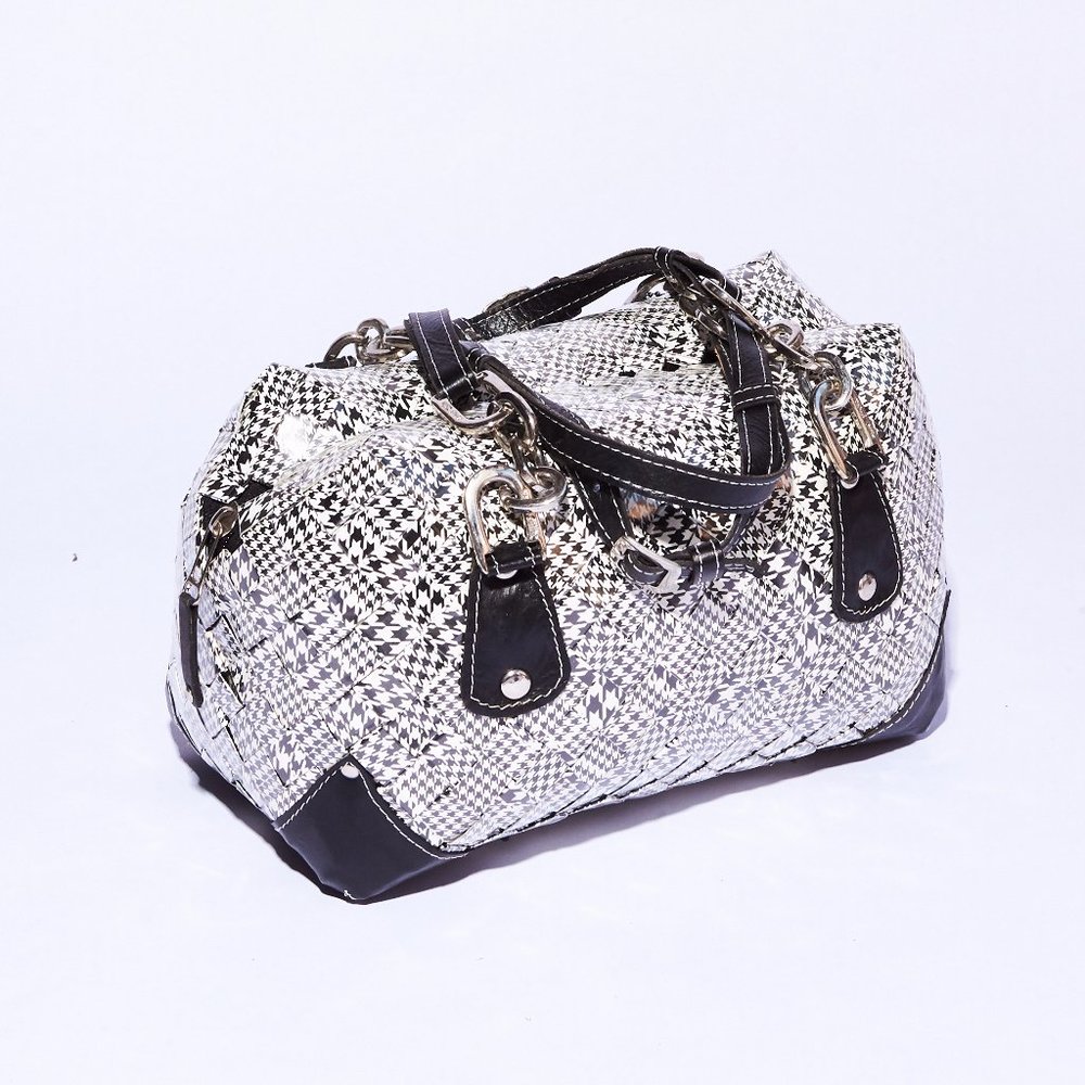 Handbag, Medium Hobo type, recycled candy wrappers